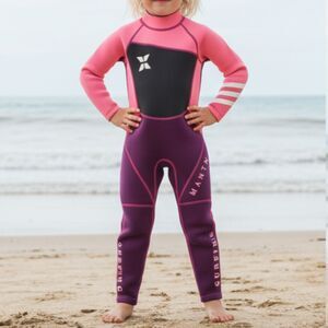 Dive & Sail Little Girls Wetsuit Size 4-5 Kids Swim Surf Purple Pink